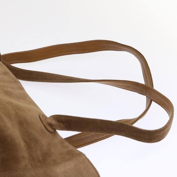 CHANEL Tote Bag Suede Brown CC Auth - Picture 9 of 15